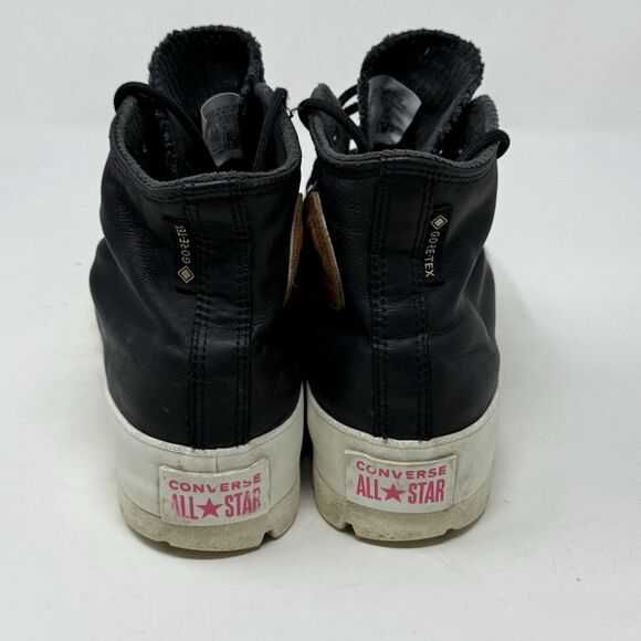 Converse All Star Chuck GoreTex Lugged Soles High Shoes Womens 9.5 Black Leather - Picture 10 of 16